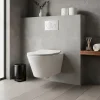 Wc Suspendu|GoodHome Cuvette WC suspendue sans bride, effet Vortex, Fuerte