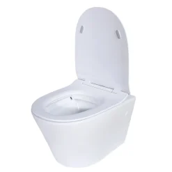 Wc Suspendu|GoodHome Cuvette WC suspendue sans bride, effet Vortex, Fuerte