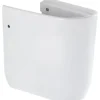 Sanindusa Demi colonne cache siphon pour lavabo céramique traditionnelle suspendue Easy blanc