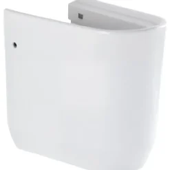 Sanindusa Demi colonne cache siphon pour lavabo céramique traditionnelle suspendue Easy blanc
