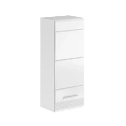 Colonne De Salle De Bains|Meublorama Demi colonne de salle de bain Blanc laqué KLEANKIN
