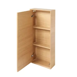 GoodHome Demi colonne de salle de bains faible profondeur Avela placage chêne L.40 x H.90 cm x P.15