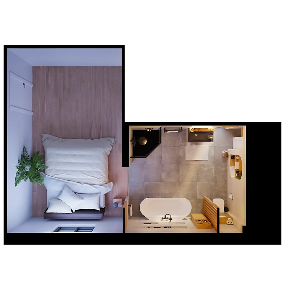 GoodHome Demi colonne de salle de bains faible profondeur Avela placage chêne L.40 x H.90 cm x P.15