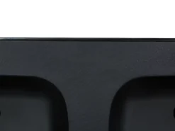 Vente-unique Double vasque à encastrer en résine effet pierre - Noir - L120 x l46 cm - ATIWA