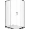 Porte De Douche|Laneri Douche de 6 mm angulaire rectangulaire avec profil chromé- 80 x 140