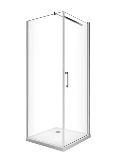 Porte De Douche|Laneri Douche de 8 mm avec porte à battant et paroi fixe lateraleH.200 -77-79 porte x 78,5-80,5 fixe
