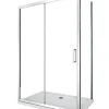 Porte De Douche|Laneri Douche de 6 mm avec un paroi fixe laterale et une porte coulissante - 77,5-80 fixe x 125-130 coulissante