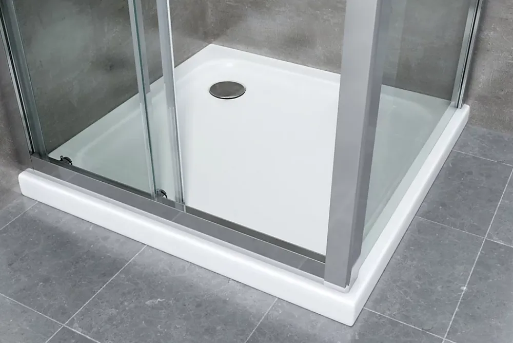 Porte De Douche|Laneri Douche de 6 mm avec un paroi fixe laterale et une porte coulissante - 77,5-80 fixe x 125-130 coulissante