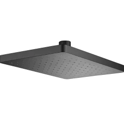 Pommeau De Douche, Flexible Et Barre De Douche|Bernstein Douche de tête autonettoyante en ABS - D2517 - 25x17cm - couleur noir mat ou chrome Noir mat