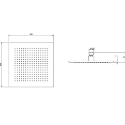 Villeroy & Boch Douche de tête VILLEROY ET BOCH Universal rectangle Noir mat