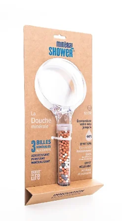 Change your life Douchette 1 jet avec billes Mineral Shower diam. 12 cm