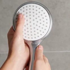Pommeau De Douche, Flexible Et Barre De Douche|GoodHome Douchette 1 jet chromé/blanc Cavally