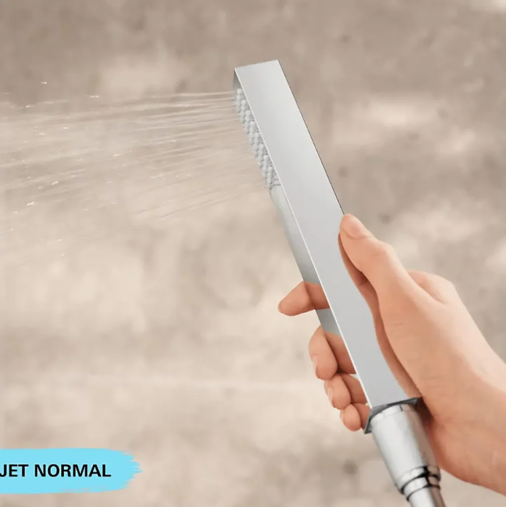 Grohe Douchette 1 jet Vitalio Joy Cube Stick chromé avec flexible 150 et support carré