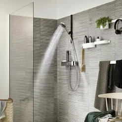 Pommeau De Douche, Flexible Et Barre De Douche|Hansgrohe Douchette 1 jet Pulsify chromé