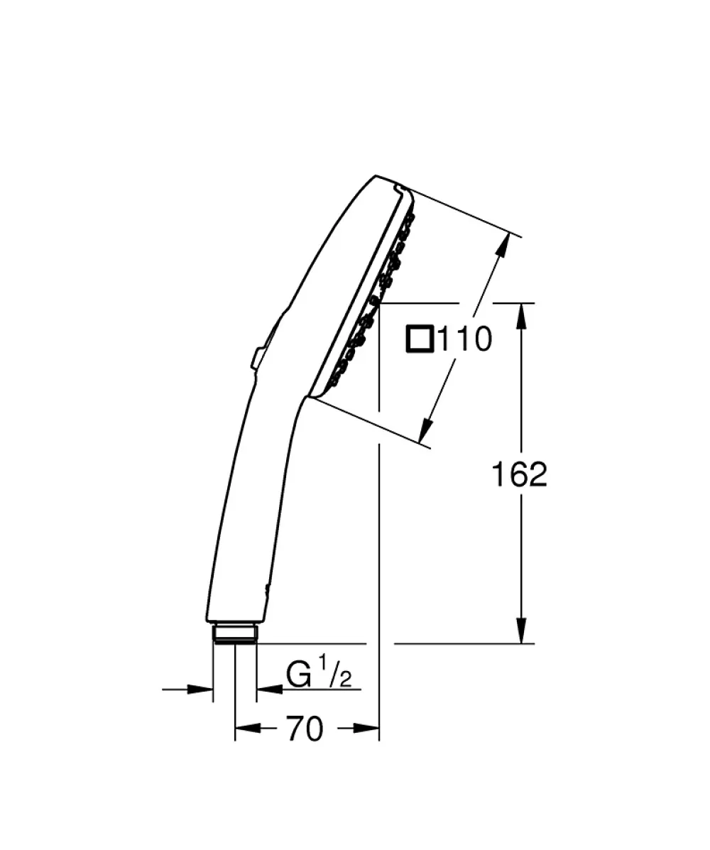 Grohe Douchette 3 jets chome, Vitalio Comfort
