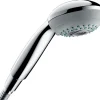 Pommeau De Douche, Flexible Et Barre De Douche|Hansgrohe Douchette 3 jets chromé Crometta 85