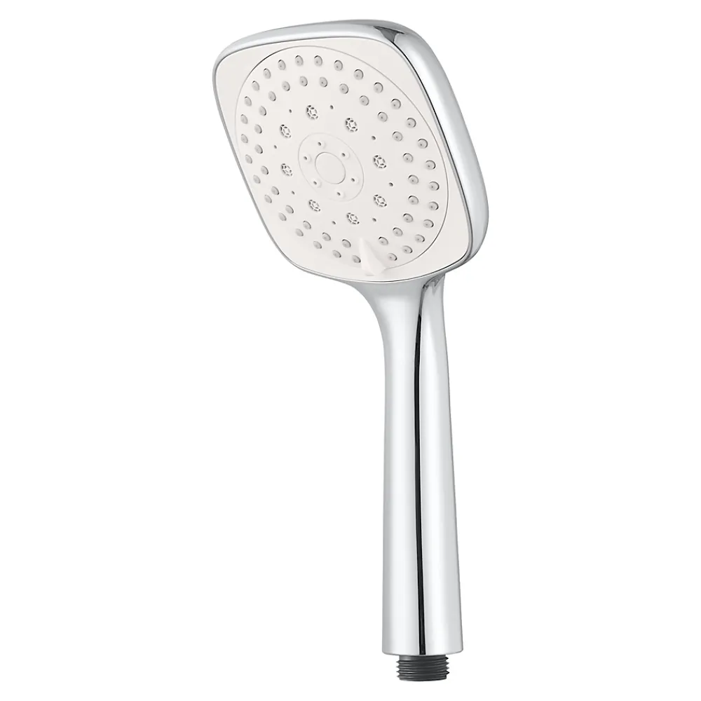 Pommeau De Douche, Flexible Et Barre De Douche|GoodHome Douchette 3 jets chromé/blanc Teesta