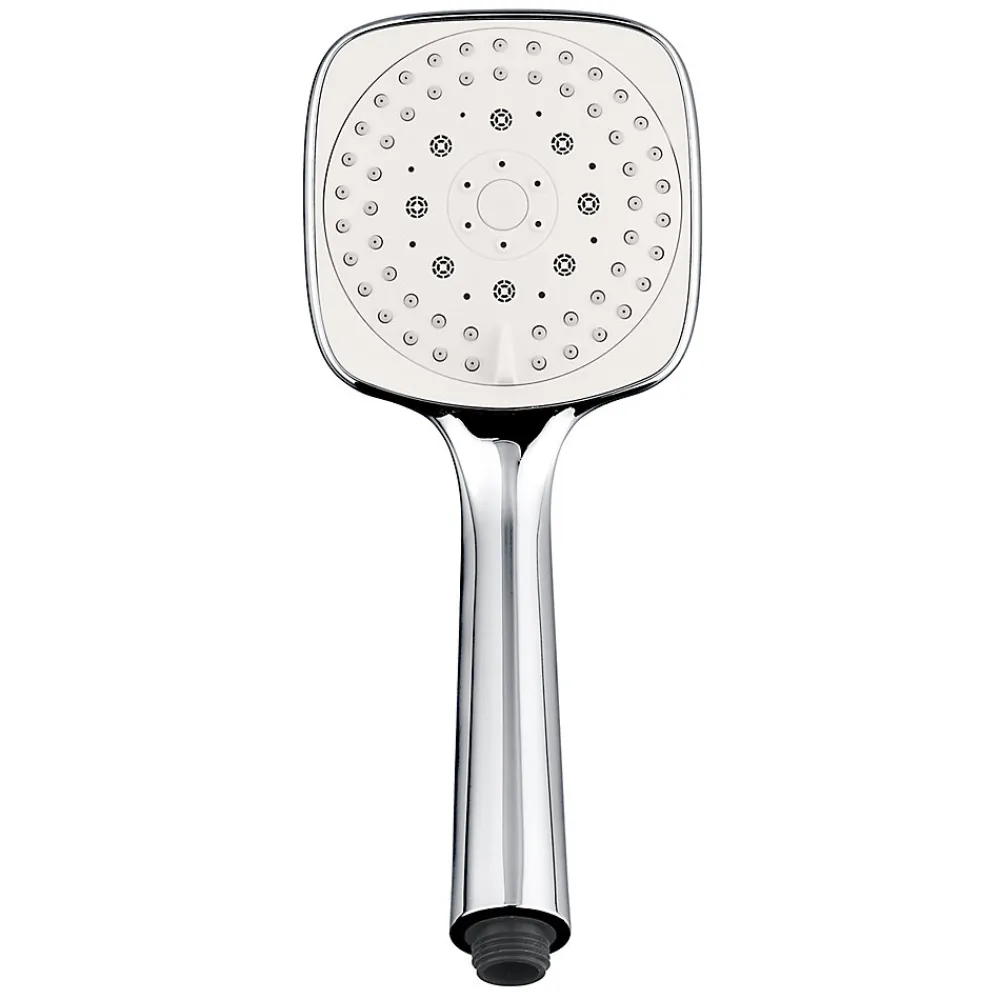 Pommeau De Douche, Flexible Et Barre De Douche|GoodHome Douchette 3 jets chromé/blanc Teesta