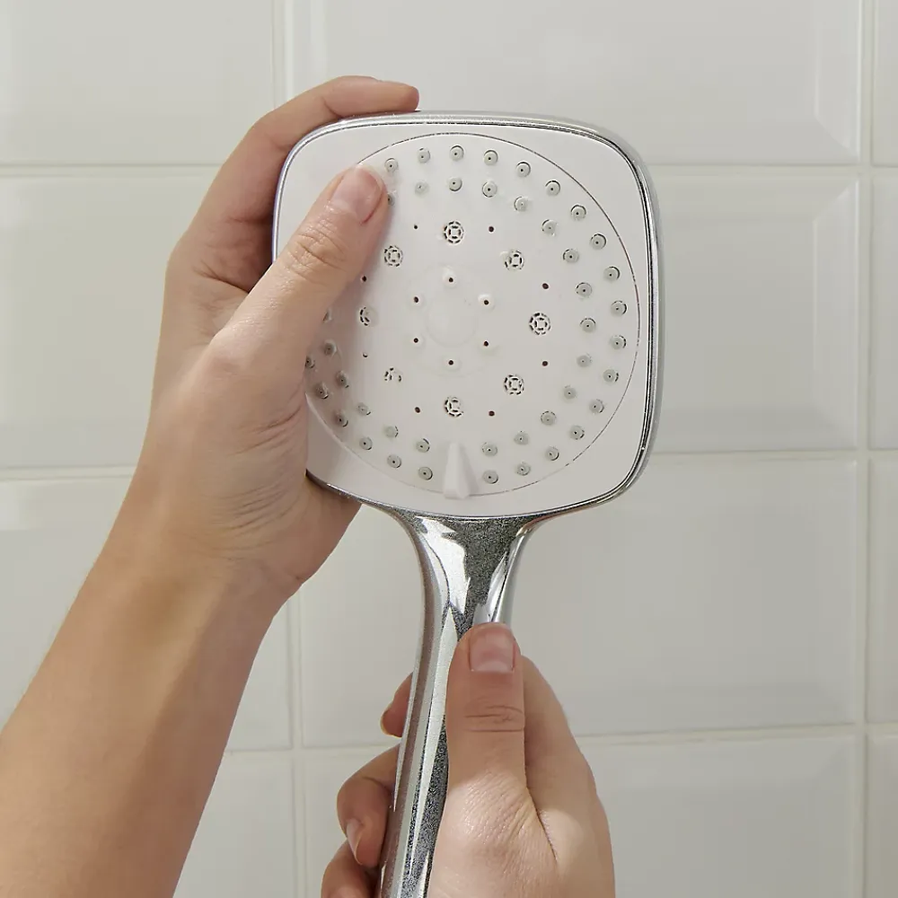 Pommeau De Douche, Flexible Et Barre De Douche|GoodHome Douchette 3 jets chromé/blanc Teesta