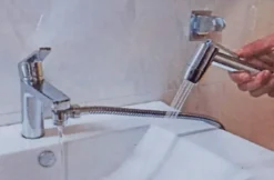 MTK Douchette 2 jets chromée pour robinet de lavabo et évier, Mouss-O Jet