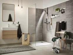 Pommeau De Douche, Flexible Et Barre De Douche|Hansgrohe Douchette 3 jets Pulsify Blend chromé