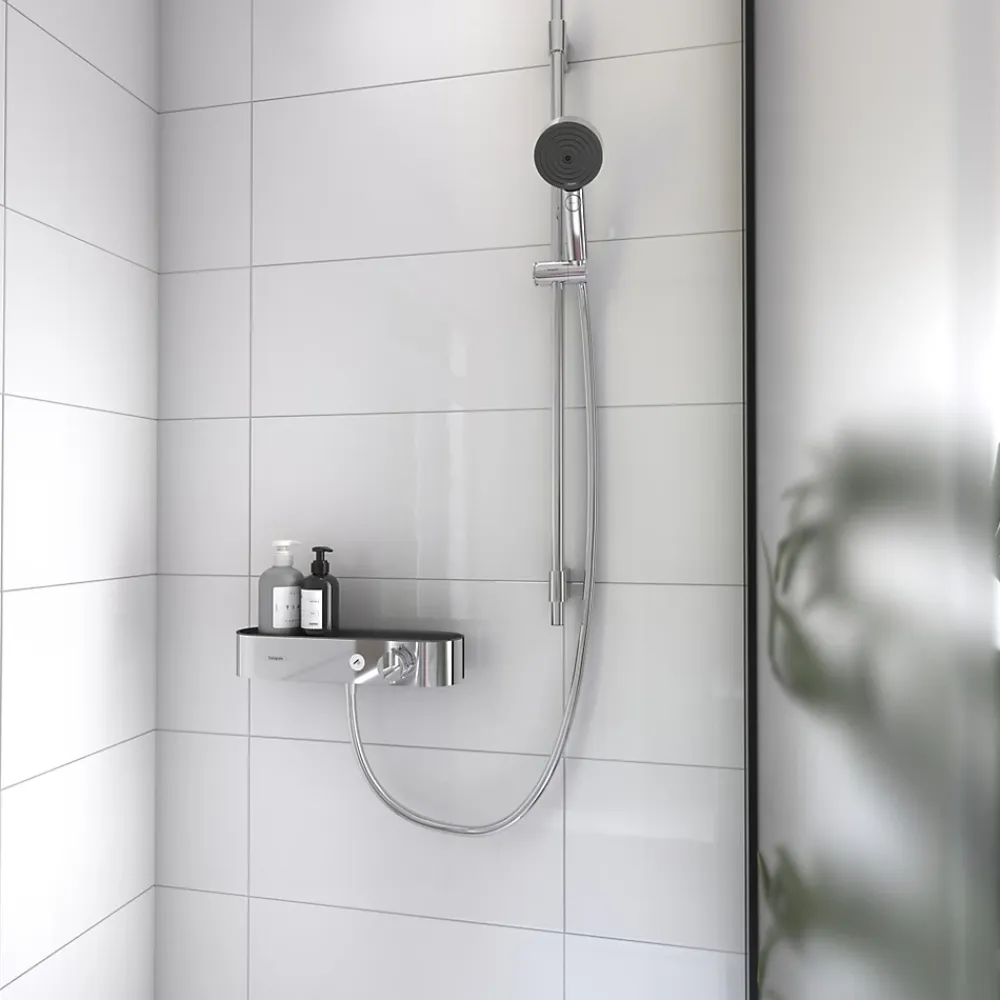 Pommeau De Douche, Flexible Et Barre De Douche|Hansgrohe Douchette 3 jets Pulsify Blend chromé