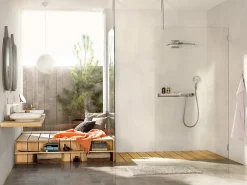Pommeau De Douche, Flexible Et Barre De Douche|Hansgrohe Douchette à main 3 jets chromée, Raindance Select S 120