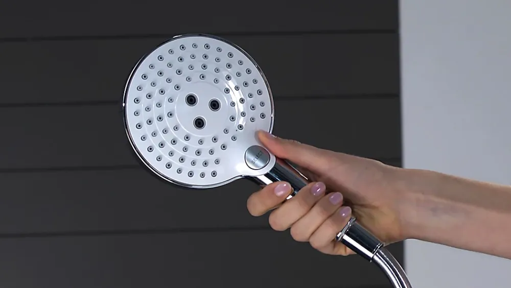 Pommeau De Douche, Flexible Et Barre De Douche|Hansgrohe Douchette à main 3 jets chromée, Raindance Select S 120