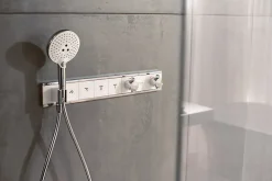 Pommeau De Douche, Flexible Et Barre De Douche|Hansgrohe Douchette à main 3 jets chromée, Raindance Select S 120