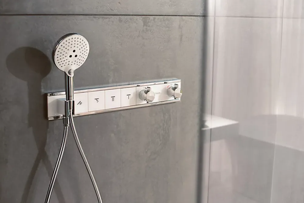 Pommeau De Douche, Flexible Et Barre De Douche|Hansgrohe Douchette à main 3 jets chromée, Raindance Select S 120