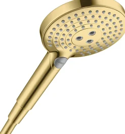 Pommeau De Douche, Flexible Et Barre De Douche|Hansgrohe Douchette à main 3 jets, doré poli, Raindance Select S 120