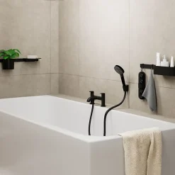 Pommeau De Douche, Flexible Et Barre De Douche|Hansgrohe Douchette à main noir mat Vernis Blend 100 Vario