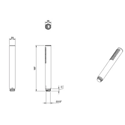 Villeroy & Boch Douchette à main VILLEROY ET BOCH Verve Showers Stick Or brossé