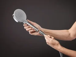 Pommeau De Douche, Flexible Et Barre De Douche|Hansgrohe Douchette + support + flexible chrome Vernis Blend