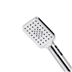 Robinet De Douche|Mob-In Douchette chromée rectangulaire 3 jets ELOA