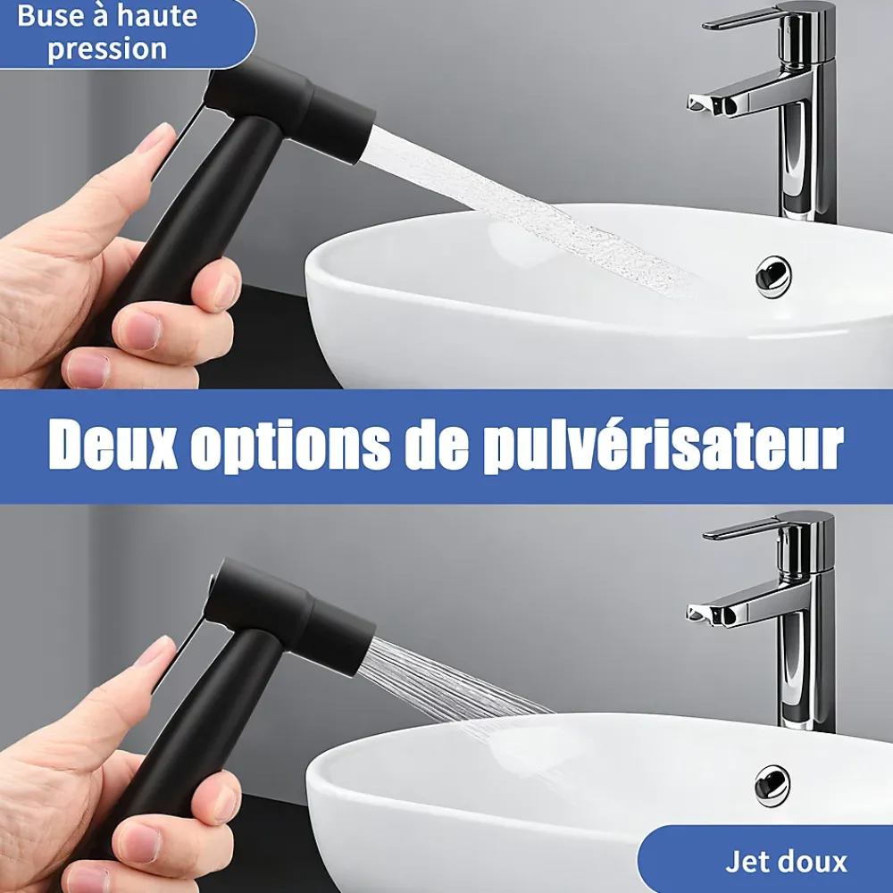 Robinet De Bidet|ProximaX Douchette de bidet pour toilettes en acier inoxydable, 1-en-2 sorties, double commande, robinet et tuyau, pour toilettes, animaux