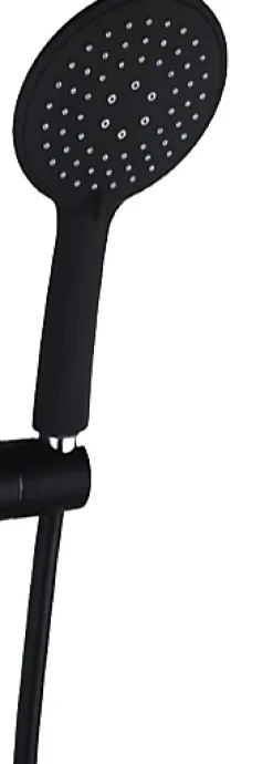 MTK Douchette Duo Slim 5 jets avec éco-régulateur intégré, noir, FranFlex
