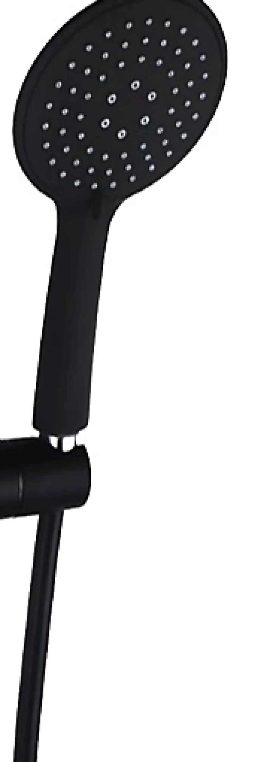 MTK Douchette Duo Slim 5 jets avec éco-régulateur intégré, noir, FranFlex