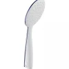 Pommeau De Douche, Flexible Et Barre De Douche|Sanindusa Douchette extra-plate blanche et chrome picots de sortie en silicone anti-calcaire Basic 105