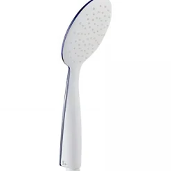 Pommeau De Douche, Flexible Et Barre De Douche|Sanindusa Douchette extra-plate blanche et chrome picots de sortie en silicone anti-calcaire Basic 105