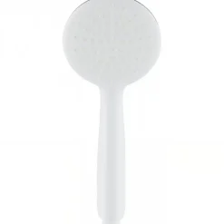 Pommeau De Douche, Flexible Et Barre De Douche|Sanindusa Douchette extra-plate blanche et chrome picots de sortie en silicone anti-calcaire Basic 105