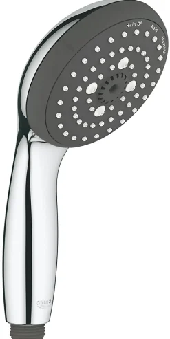 Pommeau De Douche, Flexible Et Barre De Douche|Grohe Douchette ronde 3 jets, chrome, Vitalio Start 100
