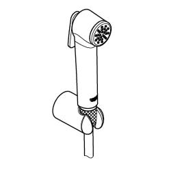 Accessoire De Robinet|Grohe Douchette WC chromé Vitalio Trigger Spray 30