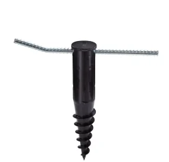 Etendoir À Linge|Leifheit Douille de fixation pour séchoir parapluie, avec barre à visser, en plastique avec intérieur métal, coloris noir, pour étendoir Ø 50 mm