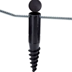 Etendoir À Linge|Leifheit Douille de fixation pour séchoir parapluie, avec barre à visser, en plastique avec intérieur métal, coloris noir, pour étendoir Ø 50 mm