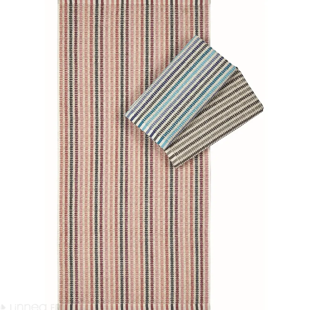 Linnea Drap de bain à rayures pur coton 100x150 cm collection BREEZE rose