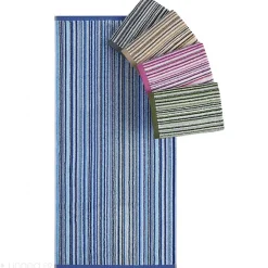 Serviette De Bain|Linnea Drap de bain coton 500g/m2 collection PURE STRIPES II Vert