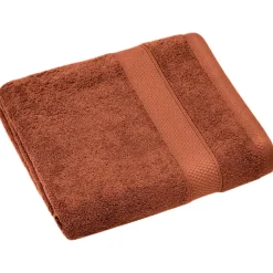 Serviette De Bain|Linnea Drap de bain coton 550g/m2 95x140 cm NAÏA orange Argile