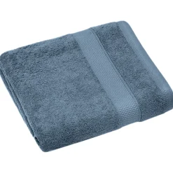Serviette De Bain|Linnea Drap de bain coton 550g/m2 95x140 cm collection NAÏA bleu Orage