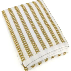 Linnea Drap de bain coton 100x150cm SANTORINI rayures jaune